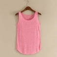 thumbnail image 1 of LYEAA Cotton Tank Top Women Sleeveless Crew Neck Basic Spring Summer Casual Undershirt Solid Vacation Beach Fashion Pullover Vest Breathable Soft Loungewear Going Out Clothes Pink, 1 of 6