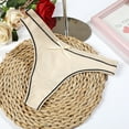thumbnail image 1 of LYEAA Cotton Thong Underwear for Women Low Rise Cool Cheeky Breathable Comfort Solid Daily Panties Fashionable Underpants Brown L, 1 of 3