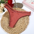 thumbnail image 1 of LYEAA Cotton Thong Underwear for Women Low Rise Cool Cheeky Breathable Comfort Solid Daily Panties Fashionable Underpants Red L, 1 of 3