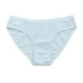thumbnail image 1 of LYEAA Cotton Underwear for Women Bikini Low Rise Cool Briefs Breathable Comfort Solid Daily Panties Fashionable Underpants Blue S, 1 of 2