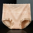 thumbnail image 1 of LYEAA Cotton Womens Underwear High Cut High Waisted Cool Briefs Breathable Comfort Solid Lace Daily Panties Full Fashionable Underpants Beige L, 1 of 6