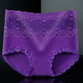 thumbnail image 1 of LYEAA Cotton Womens Underwear High Cut High Waisted Cool Briefs Breathable Comfort Solid Lace Daily Panties Full Fashionable Underpants Blue XL, 1 of 6