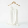 thumbnail image 1 of LYEAA Cute Nightgowns for Women Sleeveless Plus Size Cozy Summer Sling Short Night Gowns Solid Crew Neck Loose Casual Soft Pajamas Sleepwear Loungewear Fashion Elegant Women's Nightdress White 3XL, 1 of 3