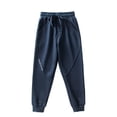 thumbnail image 1 of LYEAA Drawstring Pants for Boys Full Length Loose Side Pockets Lounge Trousers Casual Knit Pants, 1 of 2