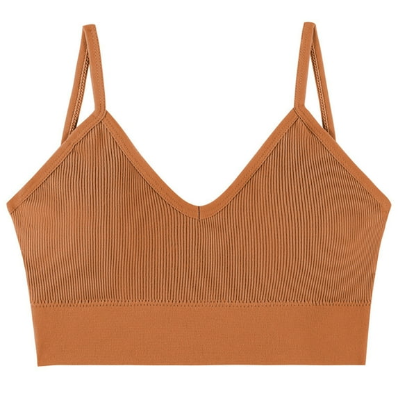 LYEAA Everyday Bras for Women Soft Cup Push up Wireless Pullover Daily Bras Wirefree Lift Bralette No Wire Breathable Comfort Sleeping Bras Orange XL