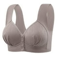 thumbnail image 1 of LYEAA Front Open Bras for Women Snaps Wireless Push Up Bras Wide Strap Bras No Wire Lift Shape Bralette Soild Large Bust Breathable Soft Bras Comfortable Everyday Bras T-Shirt Bras, 1 of 2