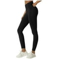 thumbnail image 1 of LYEAA High Rise Leggings for Women Butt Lifting Pants Ankle Length Workout Elastic Yoga Pants Stretch Shapewear Running Tight-fitting Athletic Casual Soft Pants Breathable Pants Black S, 1 of 5