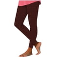thumbnail image 1 of LYEAA High Rise Leggings Women Butt Lifting Pants Full Length Workout Elastic Yoga Pants Stretch Shapewear Running Fitted Athletic Casual Soft Pants Breathable Lightweight Pants Red L, 1 of 3