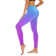 thumbnail image 1 of LYEAA High Waisted Leggings Butt Lift Pants Ankle Length Workout Elastic Yoga Pants Stretch Shapewear Running Tight-fitting Athletic Casual Soft Pants Breathable Pants for Women Purple L, 1 of 4