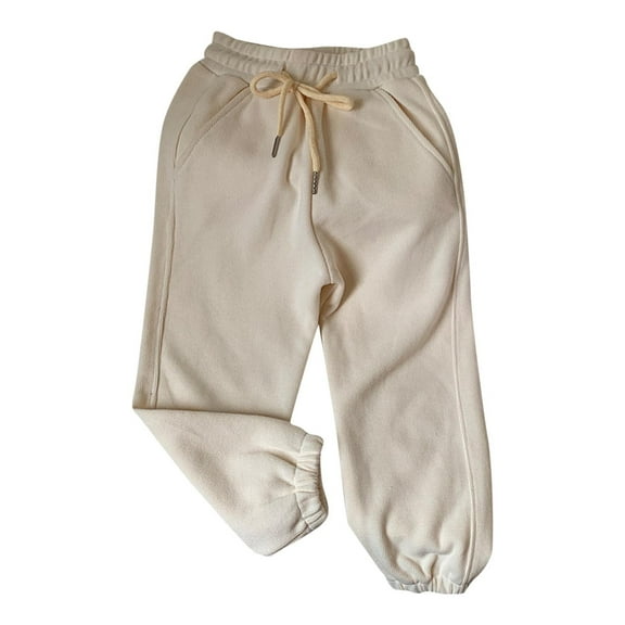 LYEAA Jogger Sweatpants Boys Drawstring Side Pockets Full Length Solid Color Outerwear Sports Pants