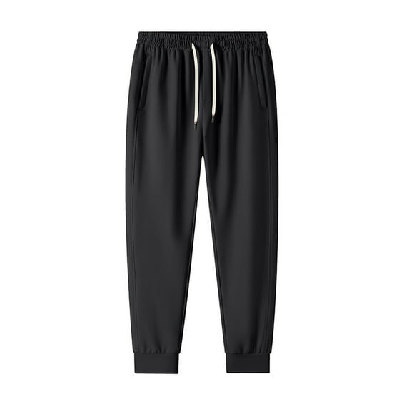 LYEAA Joggers for Men Sweatpants Big and Tall with Pockets Solid Color Athletic Baggy Pants Soft Casual Trousers S-4XL