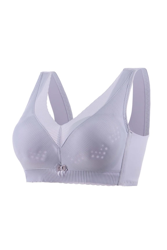 Lace Bras for Women Back Support Soft No Wire Push up Everyday Bras Wireless Solid Padded Lift Sleep Bras Comfortable Wirefree Breathable Shaping Daily Bralette Purple S