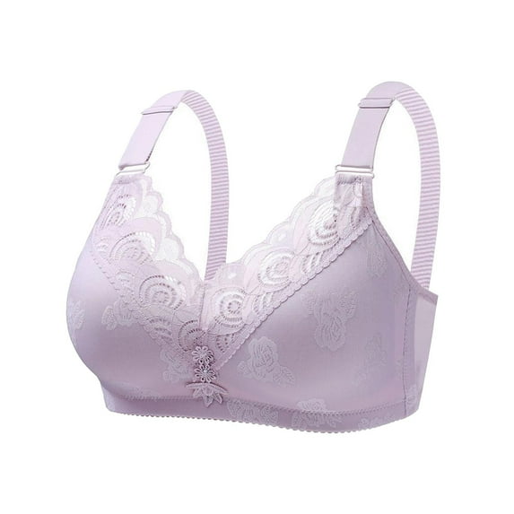 LYEAA Lace Bras for Women Wireless Soft No Wire Cotton Push up Everyday Bras Support Solid Lightly Lined Lift Sleep Bras Comfortable Wirefree Breathable Shaping Daily Bralette Gray XL