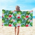 thumbnail image 1 of LYEAA Large Beach Towels Oversized Microfiber 75x150cm Sandproof Multi-Purpose Towel Beach Mat Hawaiian Beach Towel Lightweight Bath Towel for Travel Vacation Swimming Pool Green, 1 of 8