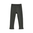 thumbnail image 1 of LYEAA Leggings for Girls Fleece Lined Thermal Mid Rise Elastic Waist Full Length Solid Color Pants 1-10T, 1 of 3