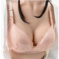thumbnail image 1 of LYEAA Maternity Bras for Breastfeeding Cotton Wireless Nursing Bras Pregnant Solid Breathable Bras Comfort Push Up Women's Sleep Bras Pink L, 1 of 9