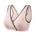 thumbnail image 1 of LYEAA Maternity Bras for Women Wireless Nursing Bras Breastfeeding Pregnant Solid Breathable Cotton Bras Comfort Sleep Bras Pink XL, 1 of 2