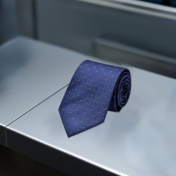 LYEAA Men's Formal Business Tie for Suits, Professional Work Office Necktie, Quality Jacquard Polyester Solid Color Tie, Classic 8cm Width for Interviews Weddings Occasions