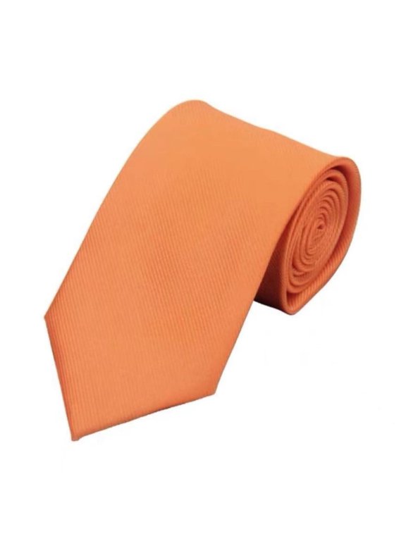 Men's Pre-tied Tie 8cm, Zipper No-Knot Necktie, Classic Width Solid Color Jacquard Polyester for Business Formal Suits Weddings Parties