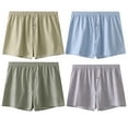 thumbnail image 1 of LYEAA Mens Loose Boxers Brief Shorts 4-Pack Cotton Soft Breathable Trunks Striped Plus Comfortable Athletic Underpants Elastic Waistband Fashion Underwear with Button Fly Multicolor M, 1 of 6