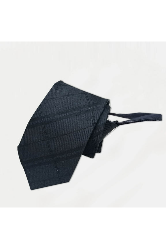 Mens Neckties Long Classic Strip Pre-tied Ties Business Formal Men Neck Tie Party Wedding Prom Club Suit Neckwear Black