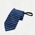 thumbnail image 1 of LYEAA Mens Suit Zip Ties Long Classic Strip Pre-tied Neckties Business Formal Men Neck Tie Party Wedding Prom Club Neckwear Blue, 1 of 3