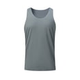 thumbnail image 1 of LYEAA Mens Workout Tops Sleeveless Athletic Fitness Running Training Casual Summer T-Shirts Solid Crew Neck Breathable Soft Comfortable Fashion Pullover Vacation Tees Everyday Wear Gray M, 1 of 1