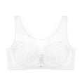 thumbnail image 1 of LYEAA No Wire Bras for Women Cotton Soft Lace Push up Everyday Bras Wireless Support Solid Lift Sleep Bras Comfortable Wirefree Breathable Shaping Daily Bralette White L, 1 of 2