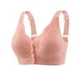 thumbnail image 1 of LYEAA No Wire Bras for Women Plus Size Wireless Push Up Bras Front Closure Adjustable Strap Bras Seamless Lift Shape Bralette Soild Large Bust Breathable Soft Bras Everyday Bras T-Shirt Bras, 1 of 5