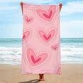 thumbnail image 1 of LYEAA Oversized Beach Towels for Adults Microfiber 90x180cm Sandproof Multi-Purpose Towel Beach Mat Plaid Beach Towel Lightweight Bath Towel for Travel Vacation Swimming Pool Pink, 1 of 3