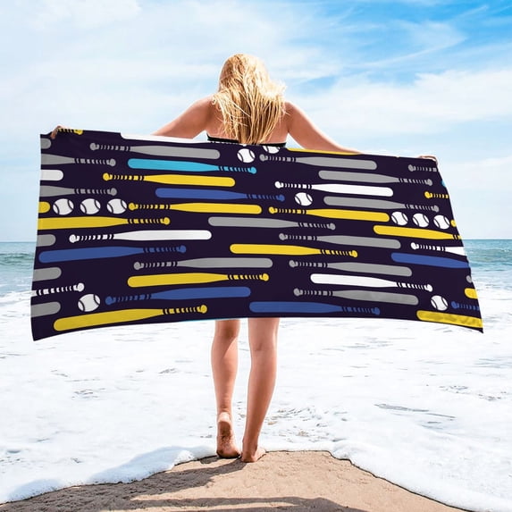 LYEAA Oversized Beach Towels Microfiber 75x150cm Sandproof Beach Blanket Bath Towel Seaside Sitting Blanket Lightweight Multi-Purpose Towel for Travel Vacation Swimming Pool