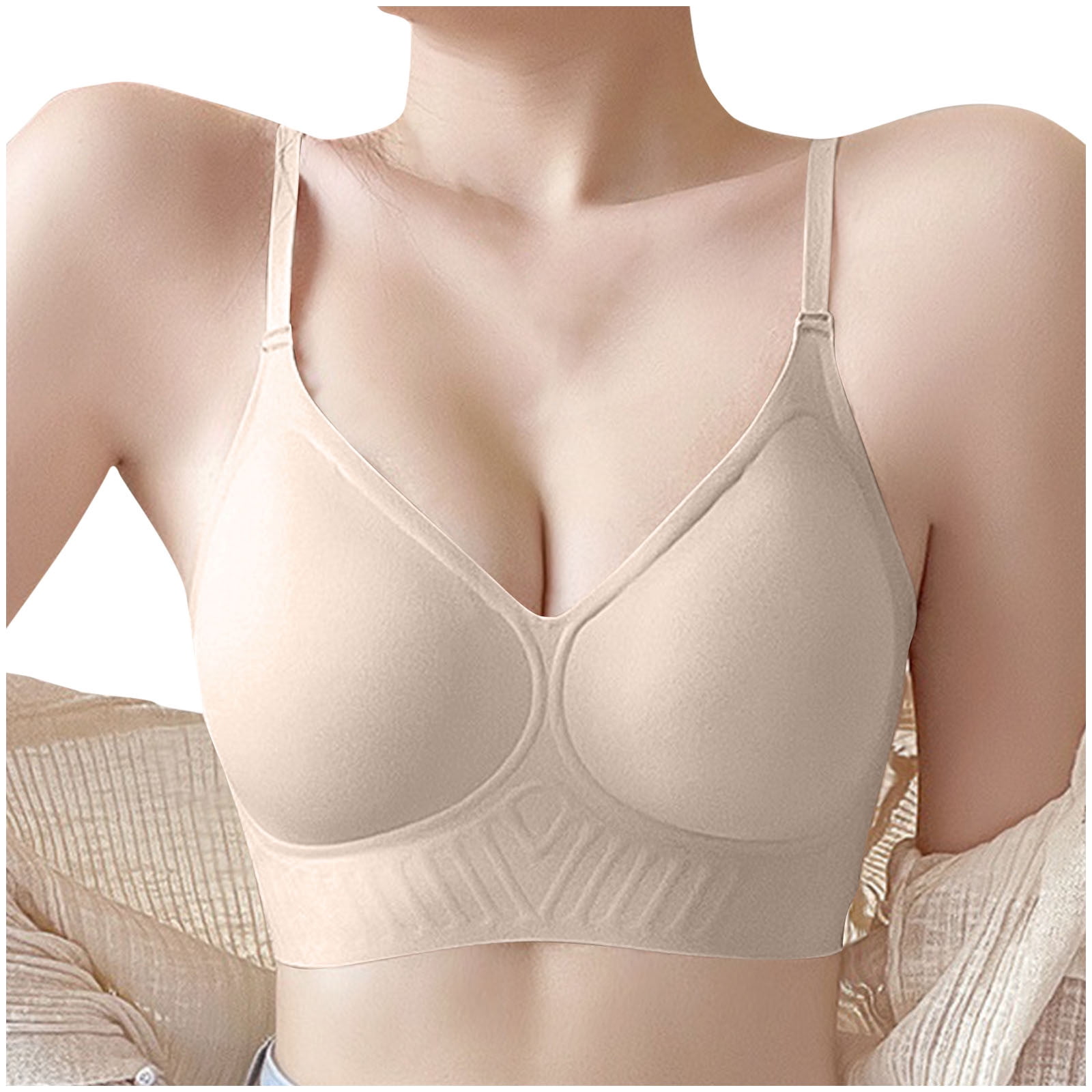 Cross Stitch Lightly Padded Foam Bra For Women Girls Soft Comfortable Wire Free Daily Use Bra/Black