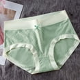 thumbnail image 1 of LYEAA Panties for Women Cotton Mid Waisted Cool Briefs Breathable Comfort Solid Daily Full Fashionable Underpants Green L, 1 of 3