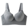 thumbnail image 1 of LYEAA Plus Size Bras for Women Push up Padded Wireless Daily Bras Wirefree Adjustable Strap Lift Soft Bralette No Wire Breathable Comfort Sleeping Bras Gray 44/100BCD, 1 of 3