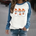 thumbnail image 1 of LYEAA Plus Size Sweatshirts for Women Halloween Ghost Print T Shirt Spooky Season Long Sleeve Crewneck Tops Fall Tee Shirts Blue 2XL, 1 of 7