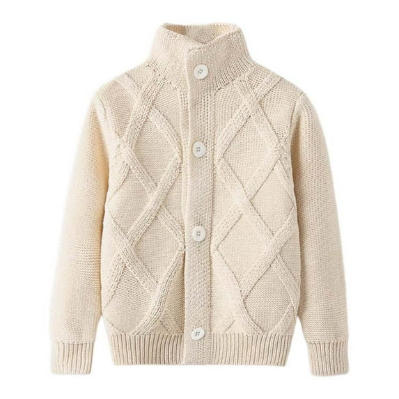 LYEAA Pullover Turtleneck Sweater for Kids Fleece Lined Long Sleeved Solid Color Fall Winter Sweater