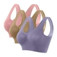 thumbnail image 1 of LYEAA Push up Bras for Women Wireless 3 Pack Support Plus Size Wirefree Cool thin Sport Yoga Bra Solid Fitness Workout Bra Full Cup Comfort Bras Pullover Breathable Sleeping Bras Multicolor 4XL, 1 of 5