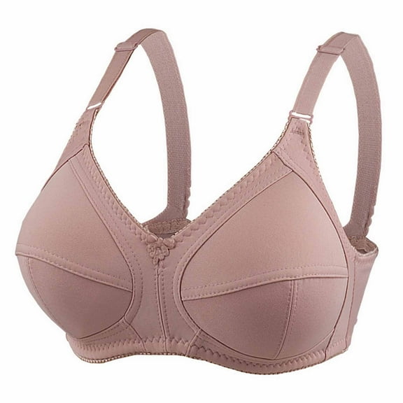 LYEAA Push up Bras for Women Wireless Bralette Lightly Lined Daily Bras Wirefree Adjustable Strap Lift Soft Bras No Wire Breathable Comfort Sleeping Bras Pink XL