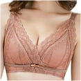 thumbnail image 1 of LYEAA Push up Bras for Women Wireless Lace Daily Bras Wirefree Adjustable Strap Lift Soft Bralette No Wire Breathable Comfort Sleeping Bras Brown M, 1 of 3
