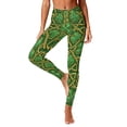 thumbnail image 1 of LYEAA Scrunch Butt Leggings St Patrick's Day Elastic Waist Tights Stretchy Ankle Length Clover Printed Pants, 1 of 8