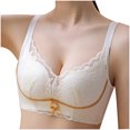 thumbnail image 1 of LYEAA Sleep Bras for Women Lace Push up Wireless Daily Bras Wirefree Adjustable Strap Lift Soft Bralette No Wire Breathable Comfort Bras White L, 1 of 3