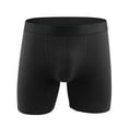 thumbnail image 1 of LYEAA Soft Cotton Underwear Mens 4-Pack Breathable Boxers Solid Plus Comfortable Athletic Underpants Elastic Waistband Fashion Support Pouch Briefs No fly Black M, 1 of 3