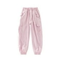 thumbnail image 1 of LYEAA Sport Pants for Girls Elastic Waist Multi Pockets Jogger Ice Silk Sports and Outdoor Pants, 1 of 3