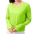thumbnail image 1 of LYEAA Sun Protection Shirts for Women Long Sleeve UPF50+ Lightweight Shirt Crewneck Breathable Tops Solid Workout Activewear, 1 of 7