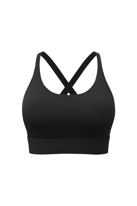 Supportive Sports Bras for Women Push up Back Smoothing Solid Color Yoga Workout Bra