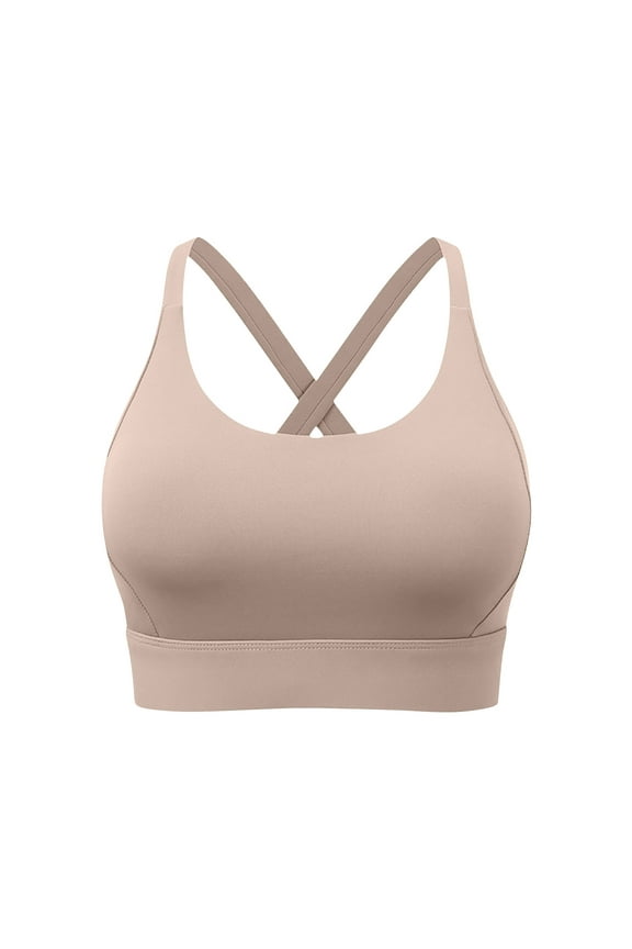 Supportive Sports Bras for Women Push up Back Smoothing Solid Color Yoga Workout Bra