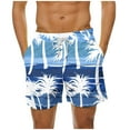 thumbnail image 1 of LYEAA Swim Trunks for Men Elastic Waist Summer Beach Big Men's Shorts Hawaiian Colorful Tree Print Drawstring Surf Board Shorts Casual Sports Fashion Comfort Swimsuit Bathing Suit with Pockets M, 1 of 5