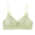 thumbnail image 1 of LYEAA T Shirt Bras for Women Soft No Wire Seamless Push up Everyday Bras Wireless Support Solid Lift Sleep Bras Comfortable Wirefree Breathable Shaping Daily T-Shirt Bralette Green M, 1 of 4