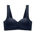thumbnail image 1 of LYEAA T Shirt Bras for Women Wireless Seamless Push up Daily Bras Wirefree Wide Strap Lift Soft Bralette No Wire Breathable Comfort Sleeping Bras Black 34/75AB, 1 of 2