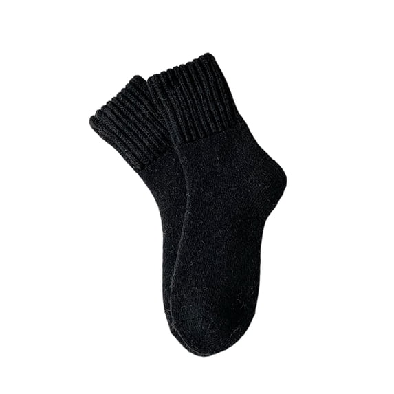 LYEAA Thick Ankle Socks for Women Breathable Comfortable Mid Calf Socks Lightweight Stretchy Fuzzy Slipper Socks